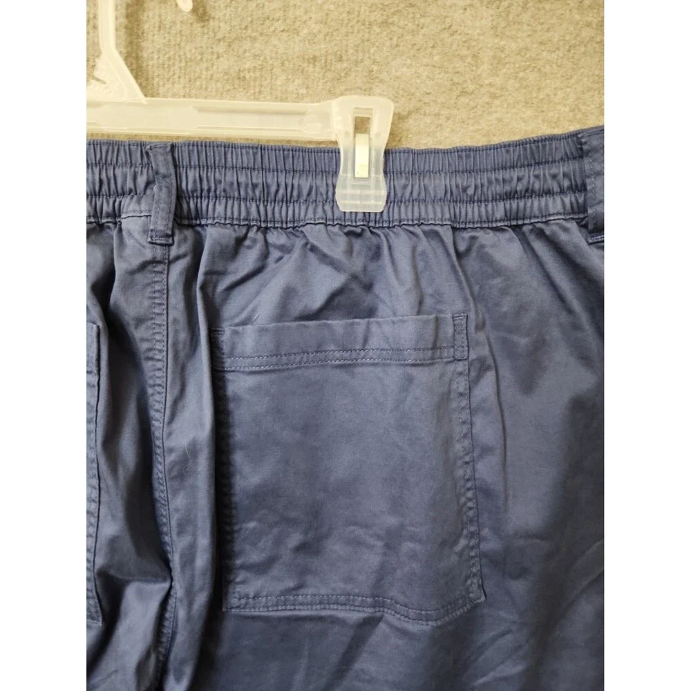 Lane Bryant Pull-On Super-Soft Straight Leg Chino Pants Women 24 Sateen Blue NEW